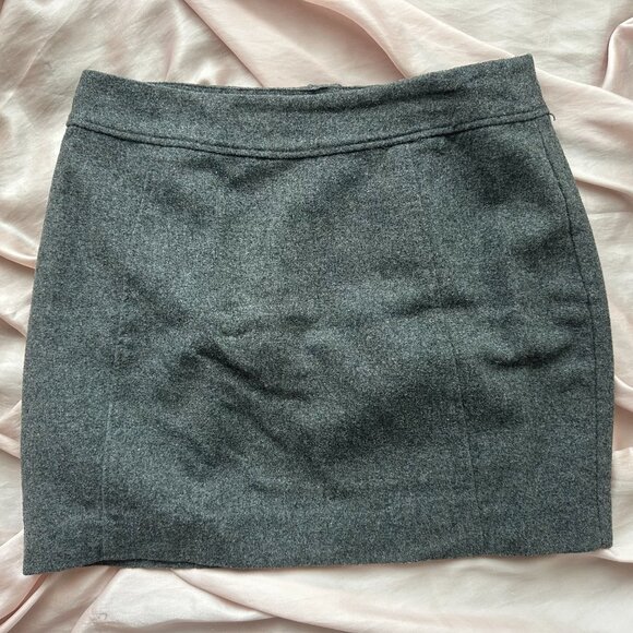H&M Wool-Blend Grey Mini Skirt Size 8 - Picture 2 of 3